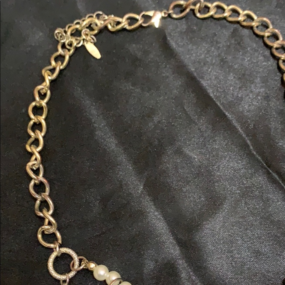 J Crew White Beaded Bib Statement Necklace - Picture 3 of 3